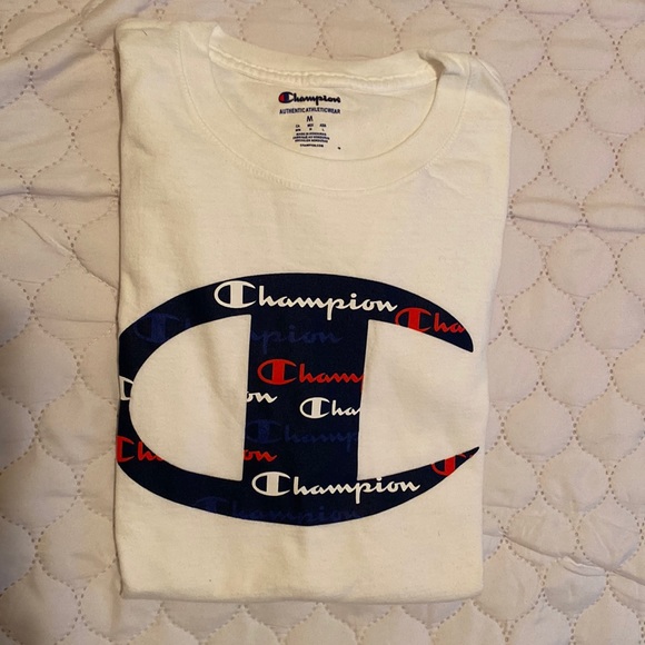 Men’s Champion T-Shirt, White, Size = M - Picture 1 of 4